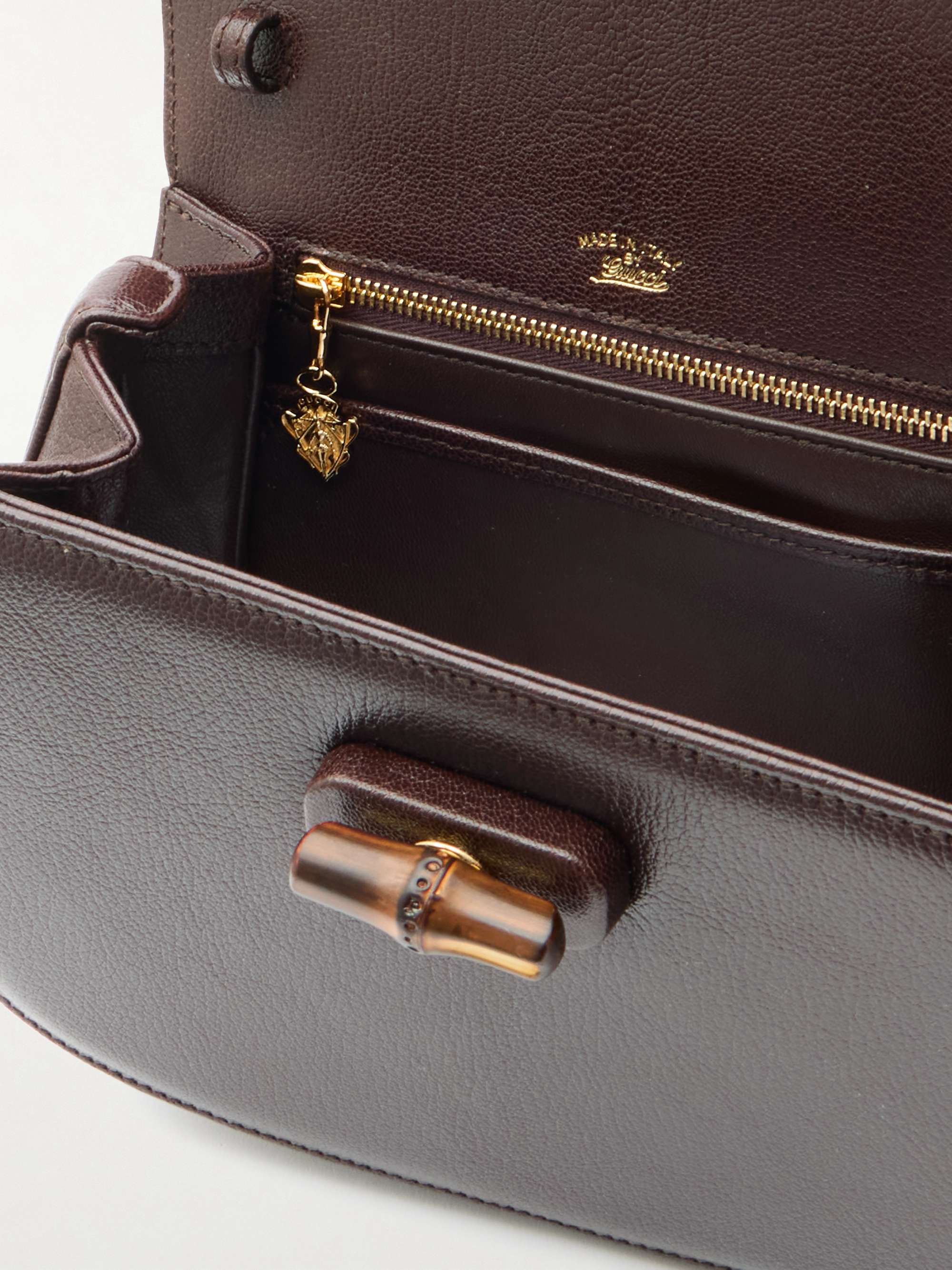 GUCCI Bamboo 1947 small textured-leather tote | NET-A-PORTER GUCCI Bamboo 1947 small textured-leather tote | NET-A-PORTER