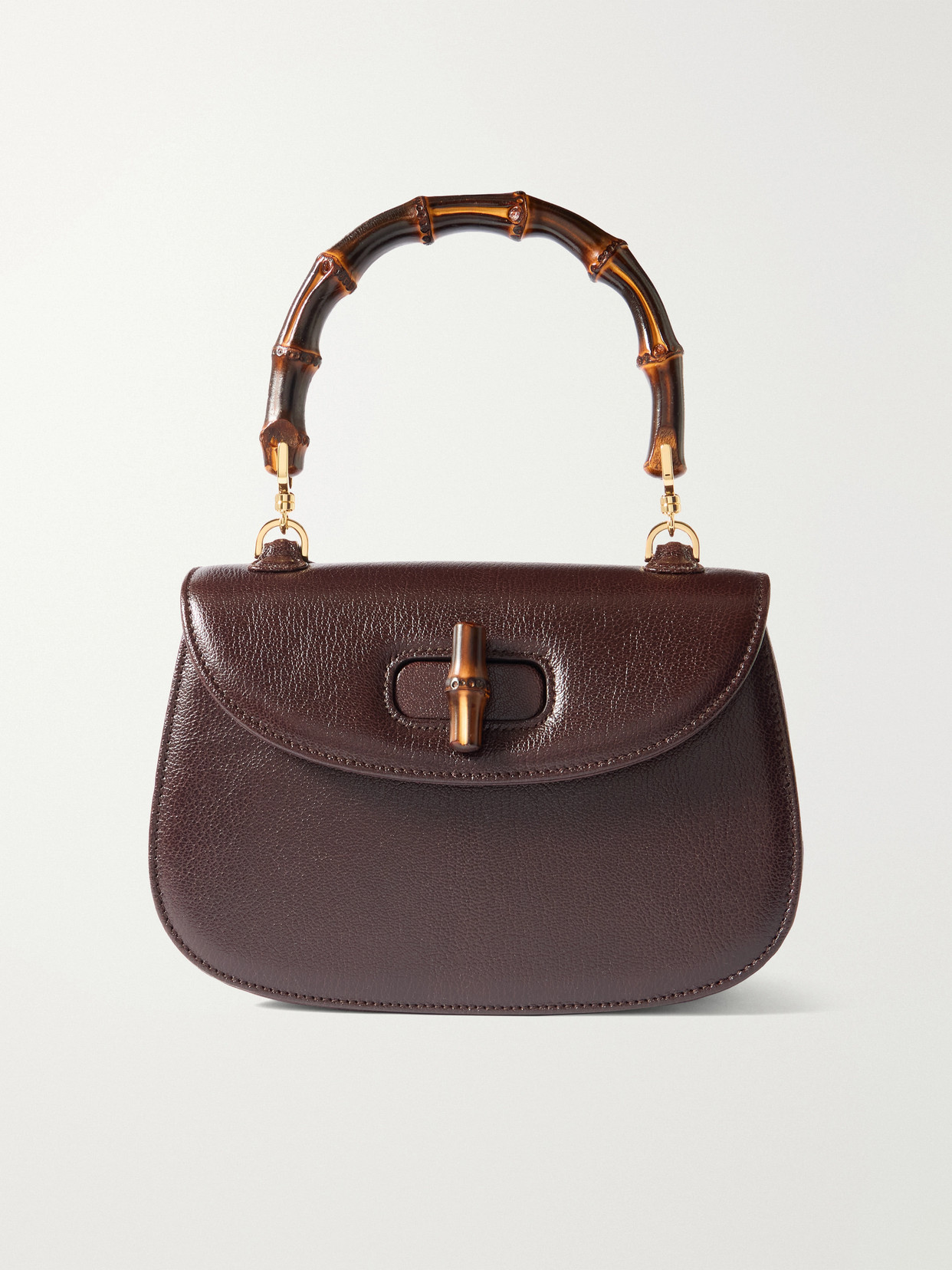 Bamboo 1947 Small Textured-Leather Tote