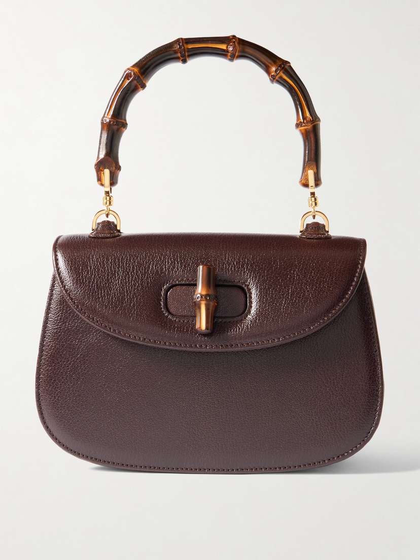 Gucci Bamboo 1947 Small Textured-leather Tote