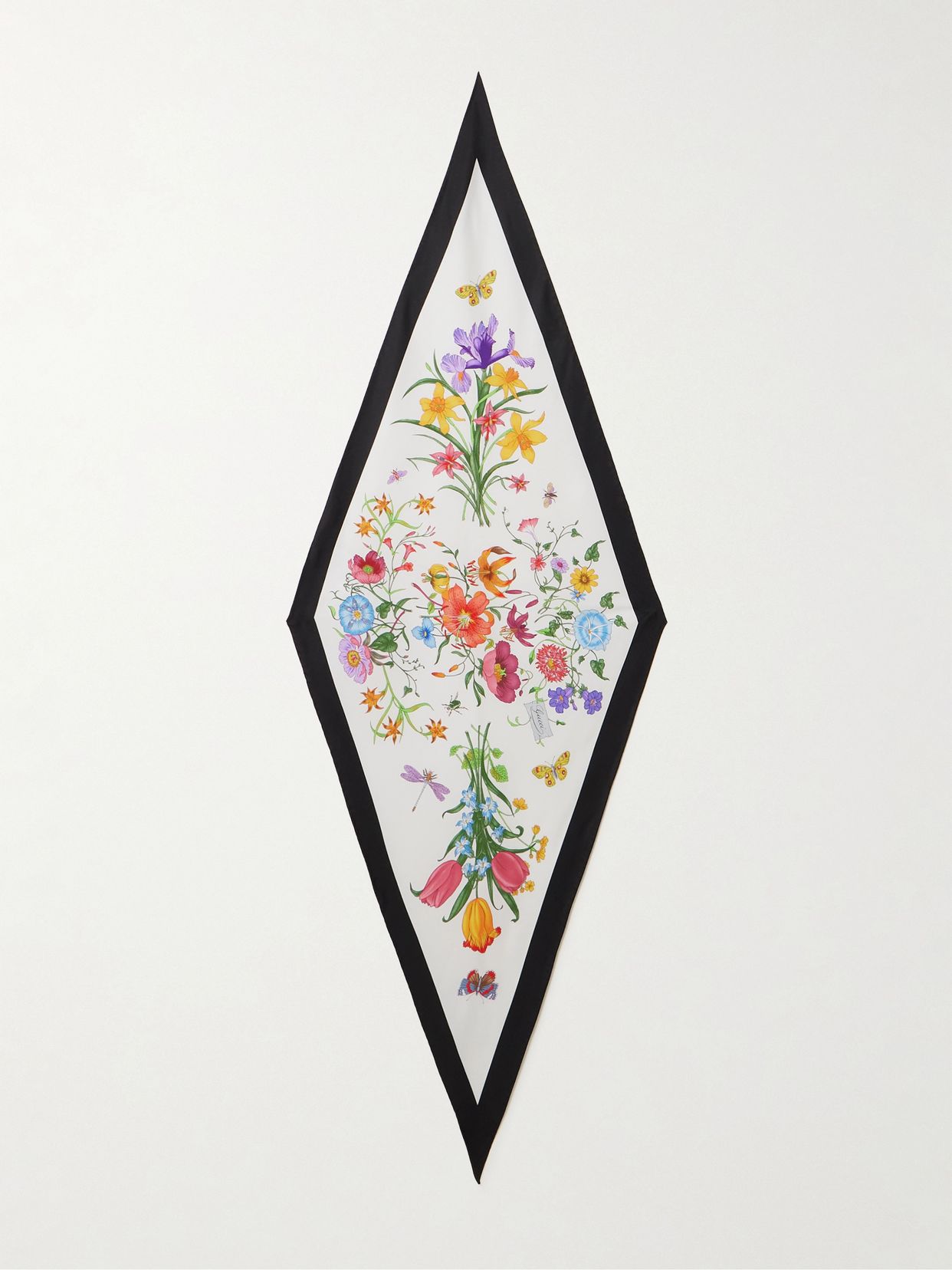 Floral Print Silk Twill Scarf
