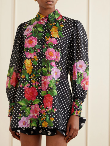 Charo Ruiz Ronda printed cotton-blend voile blouse