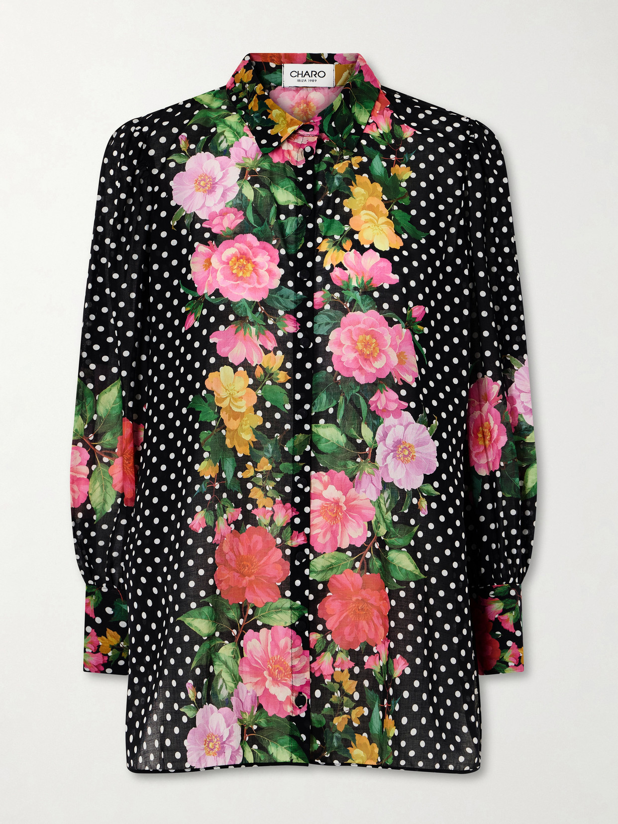 Charo Ruiz Ronda Printed Cotton-blend Voile Blouse In Multi