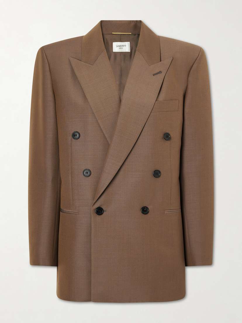 Saint Laurent Double-breasted Wool And Mohair-blend Blazer