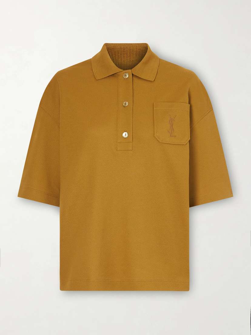 Saint Laurent Cotton-piqué Polo Shirt