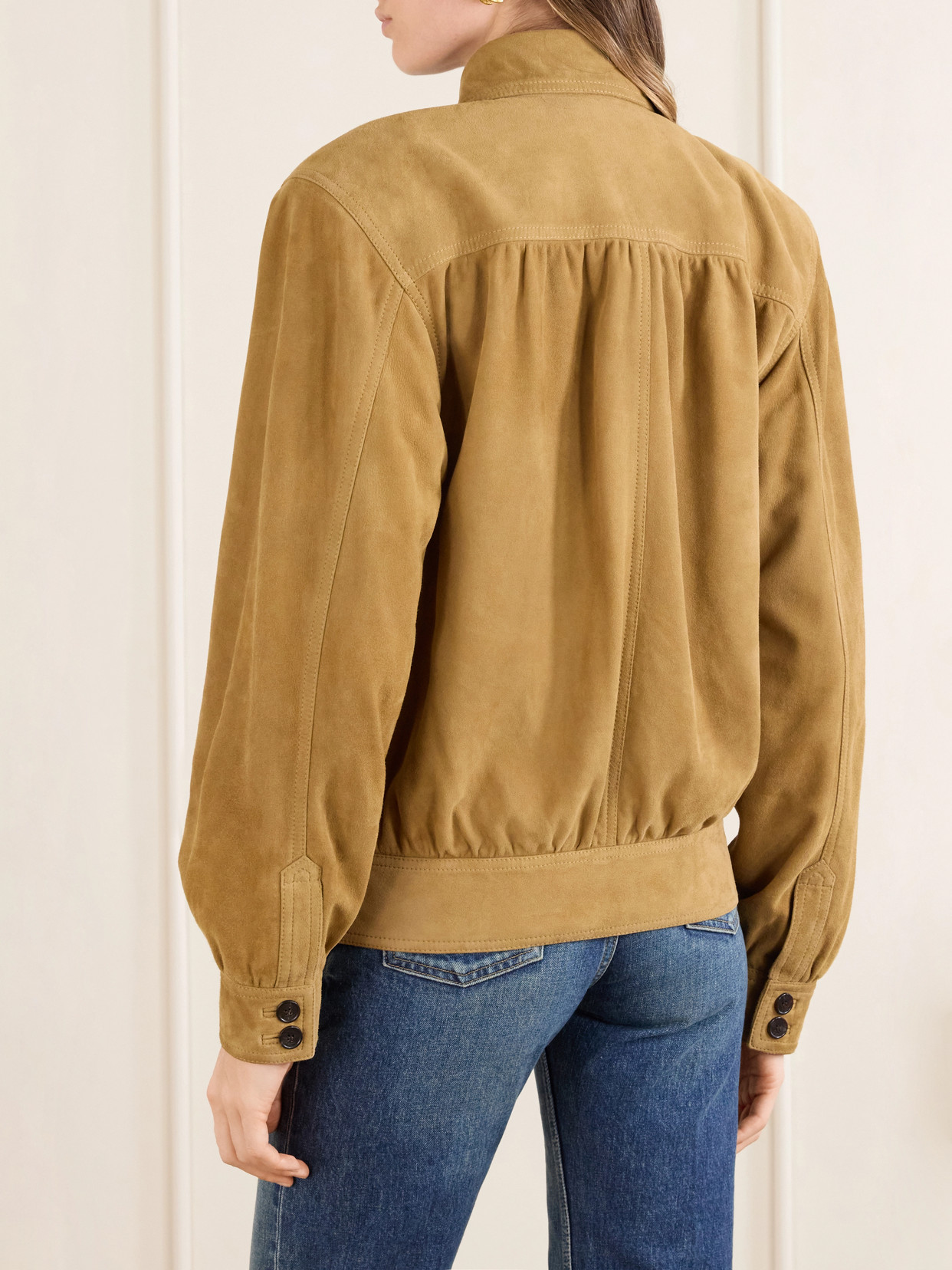 Suede Blouson Jacket