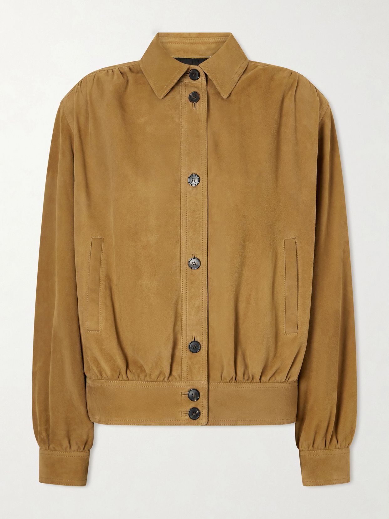 Suede blouson jacket
