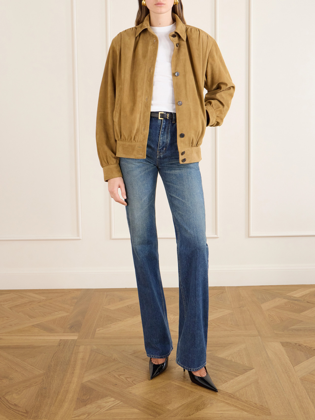 Suede Blouson Jacket