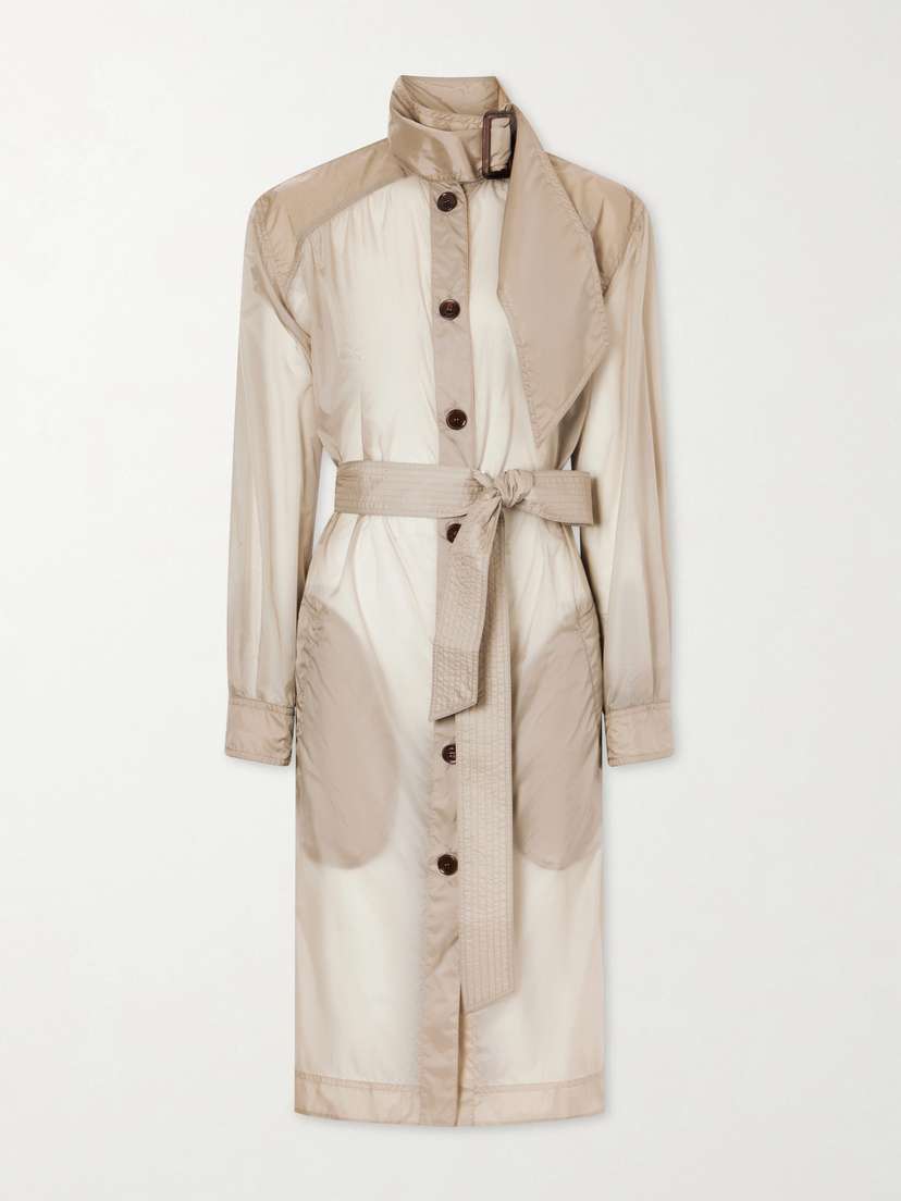 Saint Laurent Belted Shell Midi Dress