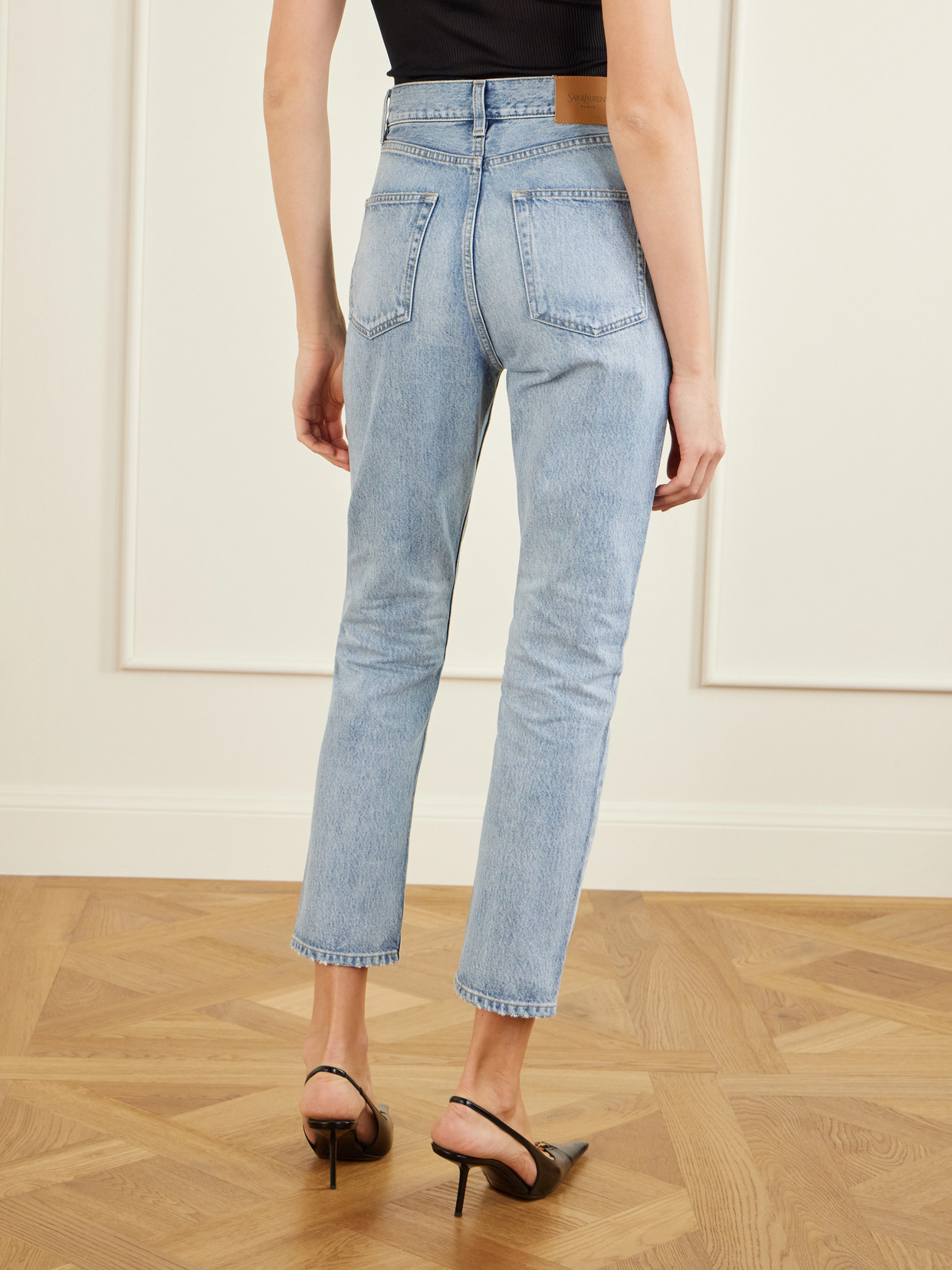 High-Rise Slim-Leg Jeans