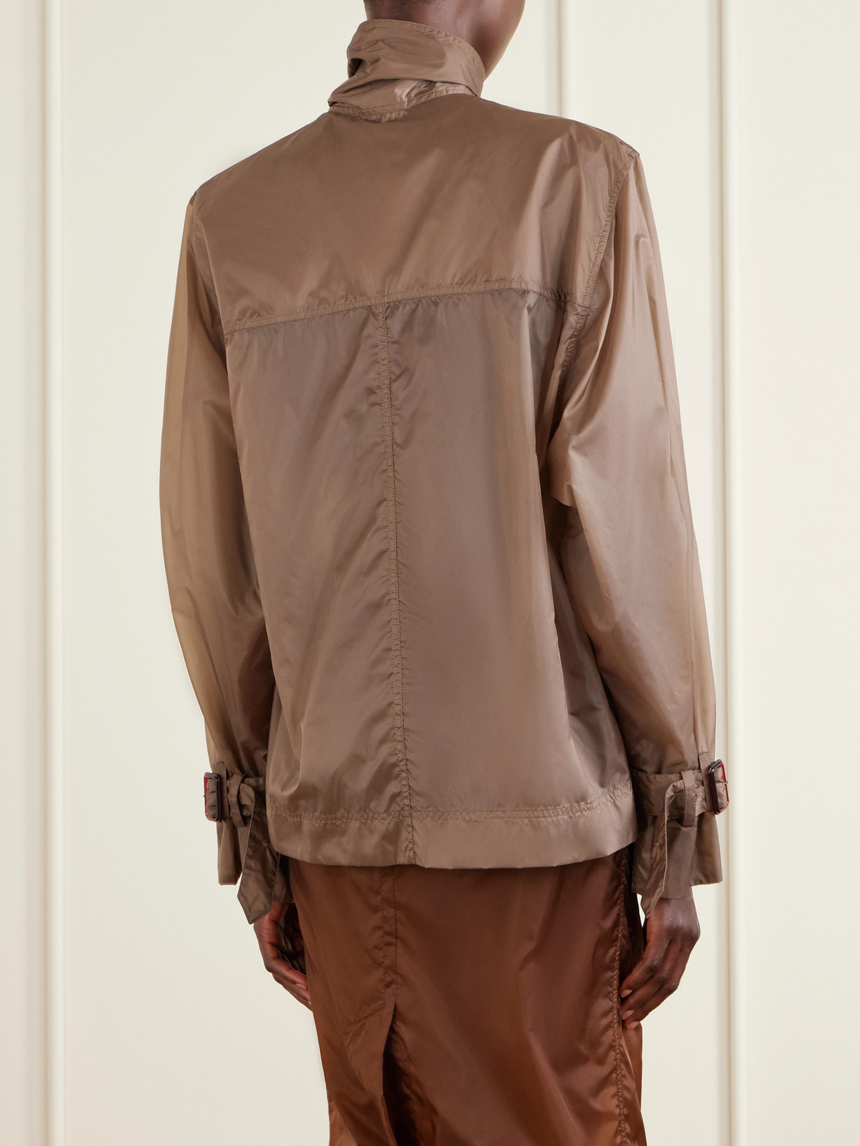 Tie-Detailed Gathered Shirt