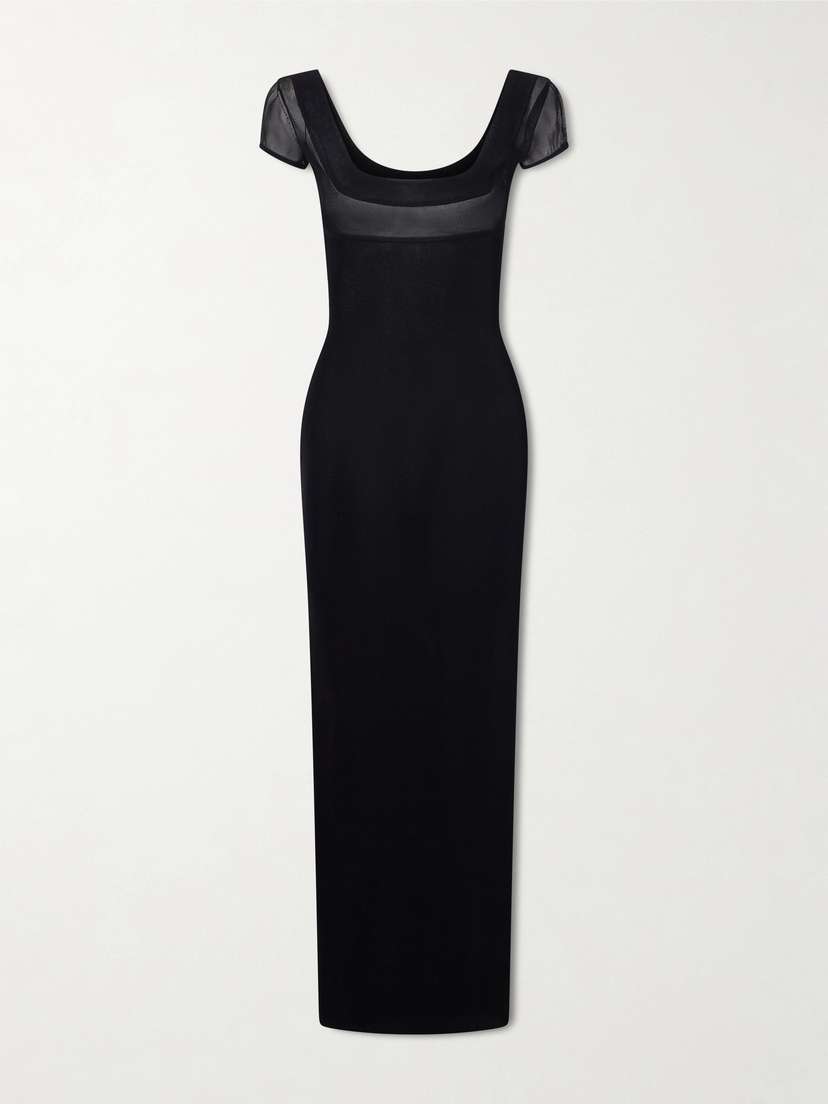 Saint Laurent Knitted Maxi Dress