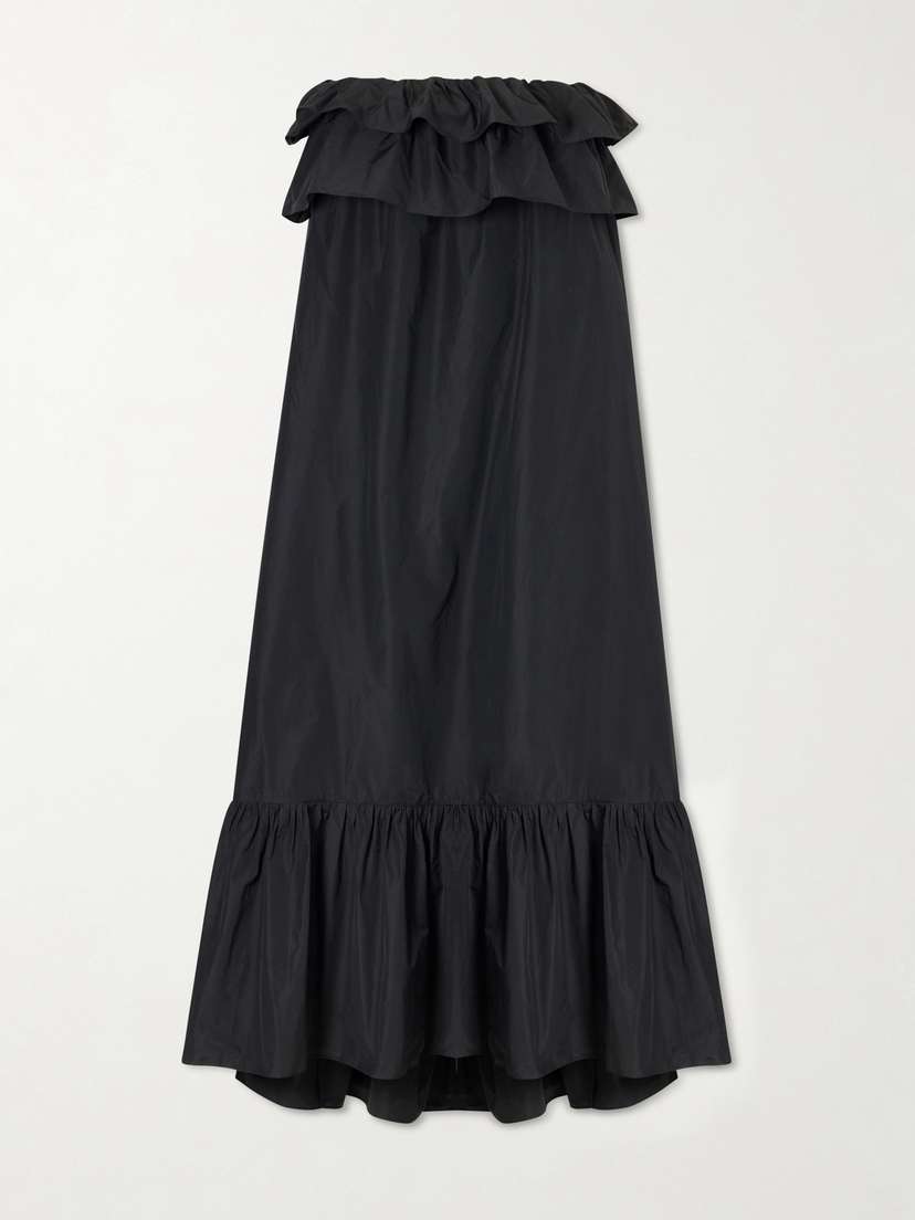 Saint Laurent Ruffled Cotton-blend Poplin Maxi Dress