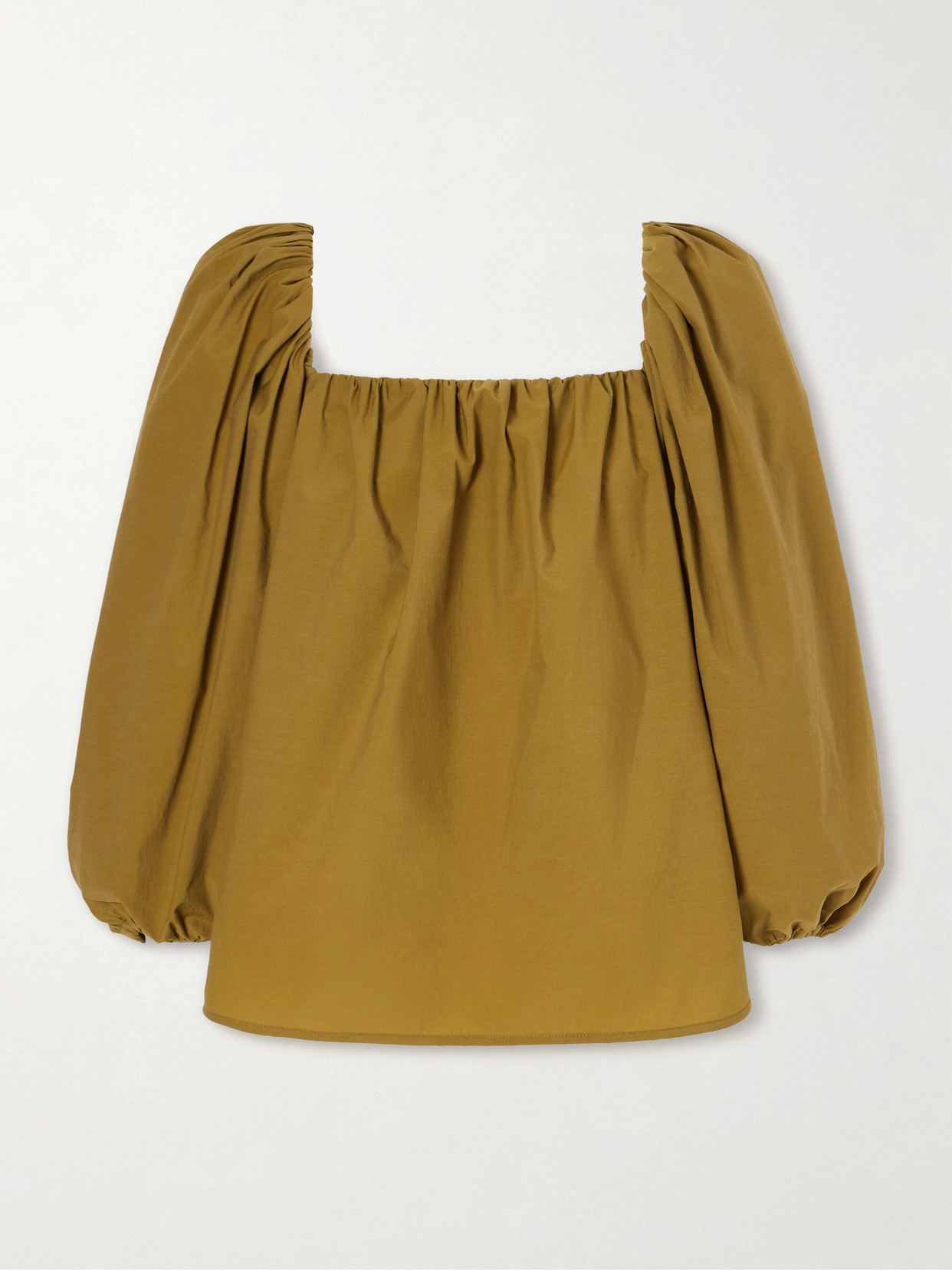 Gathered Poplin Blouse