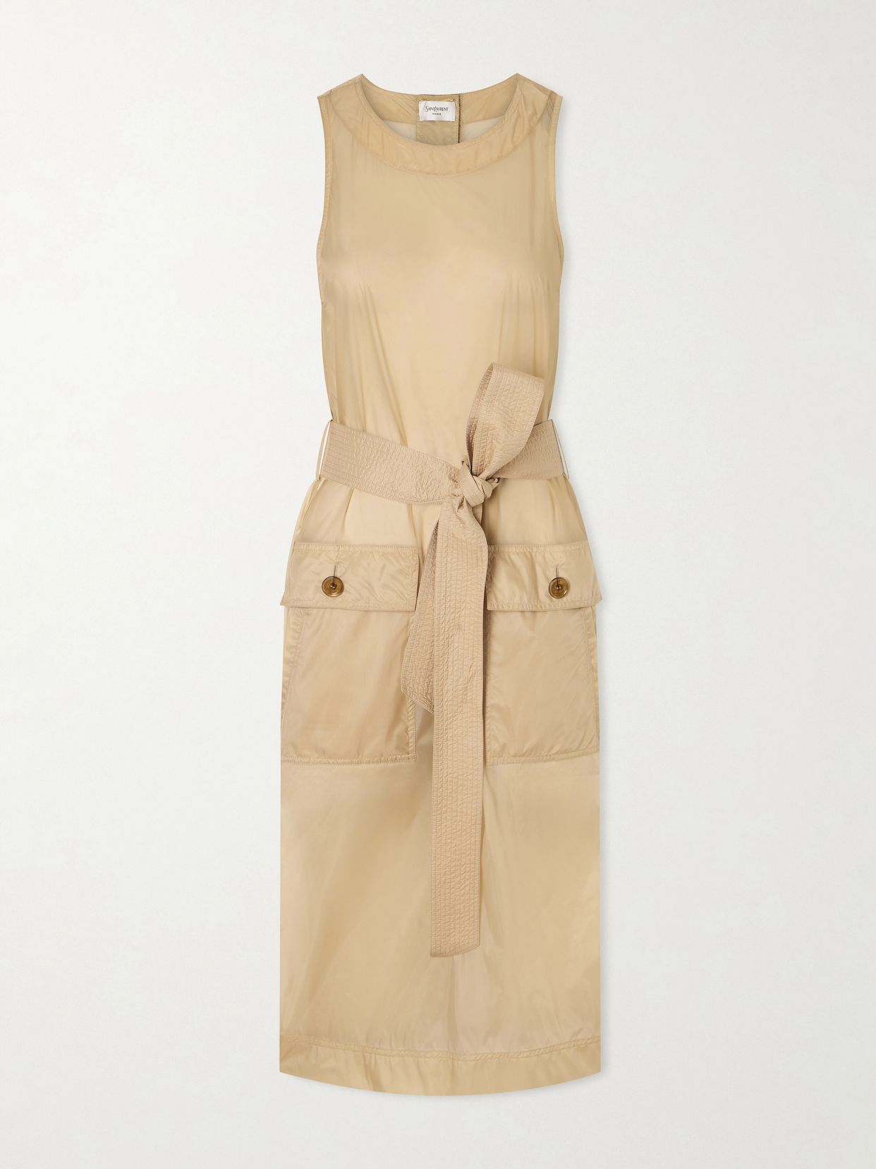 Saint Laurent Belted Shell Dress