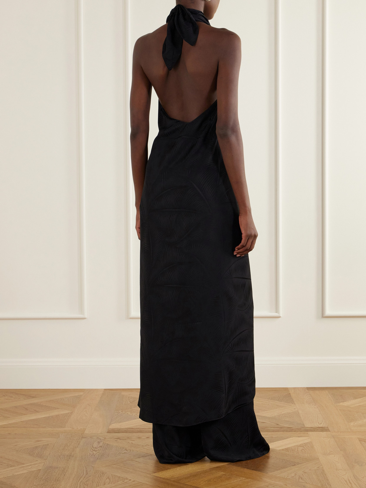 Silent Water Satin-Jacquard Tunic