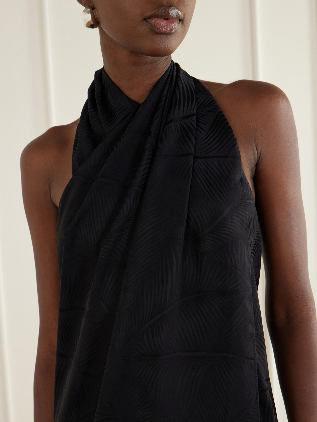 Silent Water Satin-Jacquard Tunic