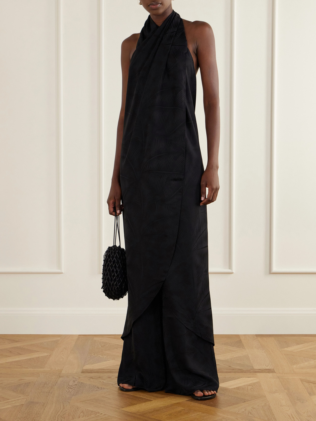 Silent Water Satin-Jacquard Tunic