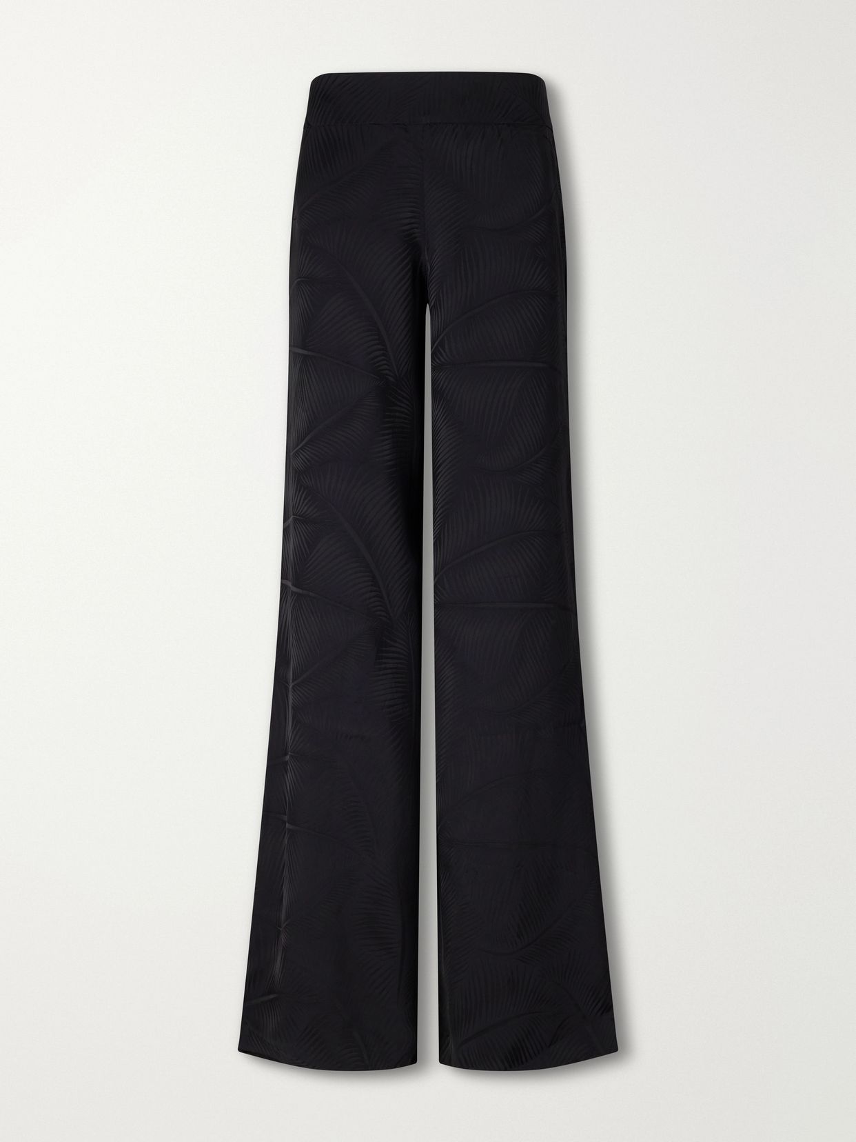 Laidback Energy satin-jacquard high-waist wide-leg pants