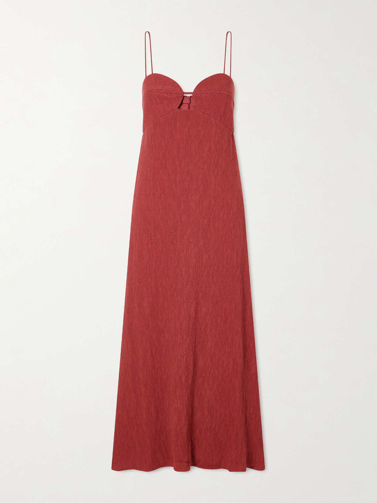 Johanna Ortiz Dream Spinner Gauze Maxi Dress In Burgundy
