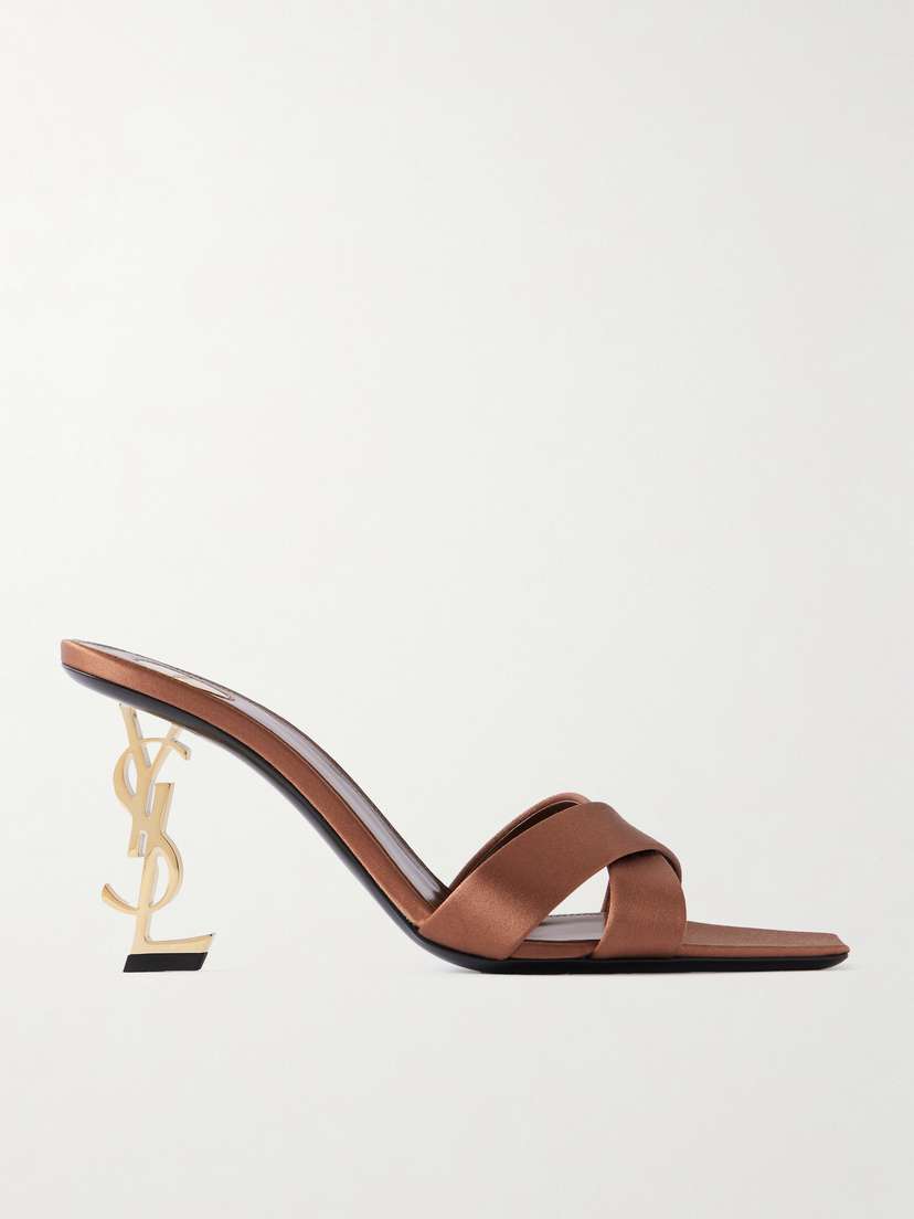 Saint Laurent Opyum Satin Mules