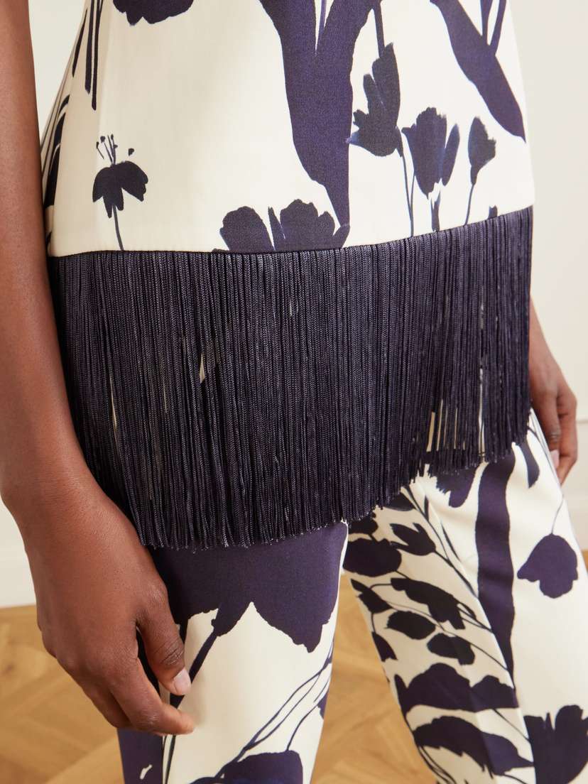 Cara Cara Benita Fringed Floral-print Stretch-crepe Tank | Thumbnail 4 Cara Cara Benita Fringed Floral-print Stretch-crepe Tank | Thumbnail 4