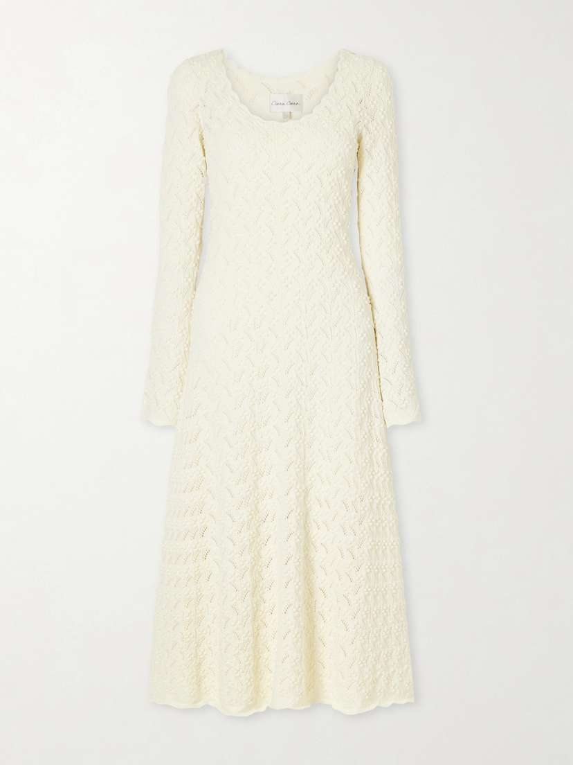 Cara Cara Avril Pointelle-knit Cotton Midi Dress | Thumbnail 5