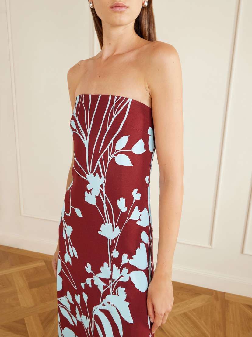 Cara Cara Benita Floral-print Stretch-crepe Strapless Maxi Dress | Thumbnail 4 Cara Cara Benita Floral-print Stretch-crepe Strapless Maxi Dress | Thumbnail 4