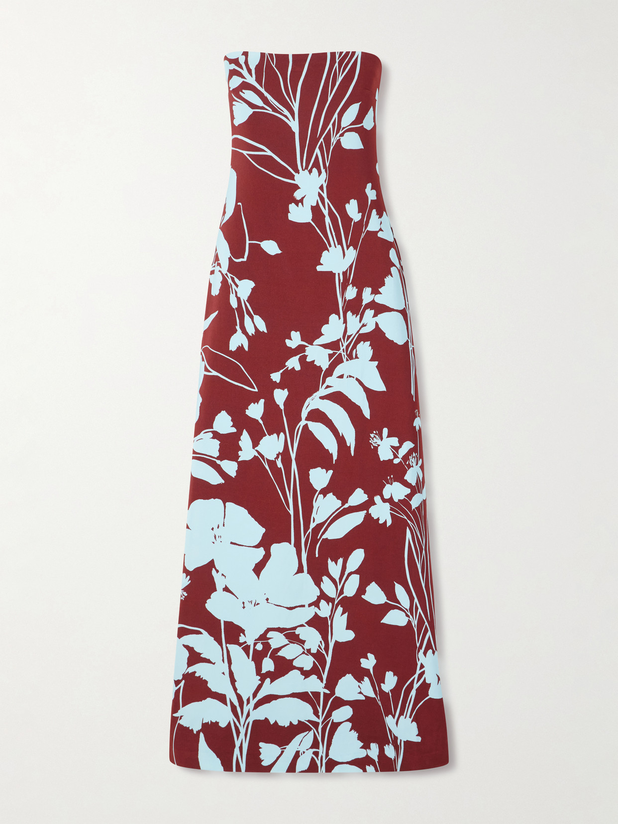 Cara Cara Benita Floral-print Stretch-crepe Strapless Maxi Dress In Multi