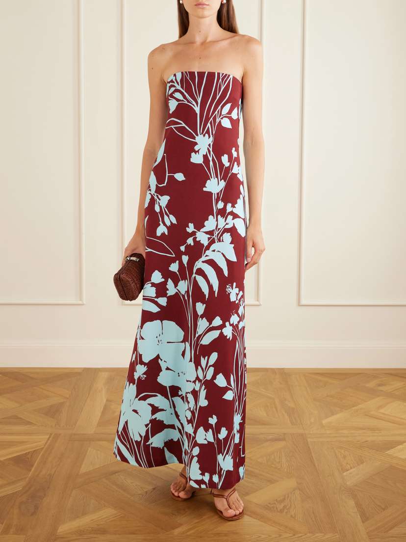 Cara Cara Benita Floral-print Stretch-crepe Strapless Maxi Dress | Thumbnail 2 Cara Cara Benita Floral-print Stretch-crepe Strapless Maxi Dress | Thumbnail 2
