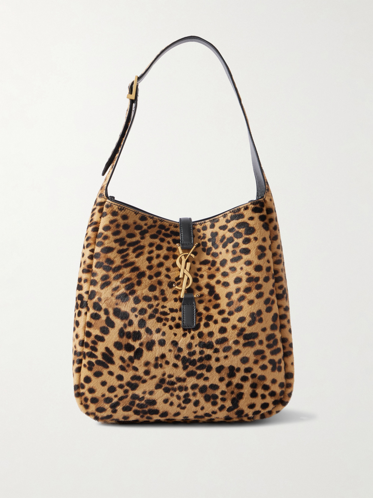 Le 5 À 7 Small Embellished Leather-Trimmed Leopard-Print Shoulder Bag
