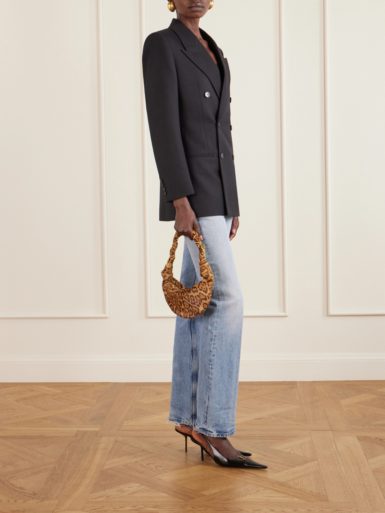 Amalia Mini Leopard-Print Shoulder Bag