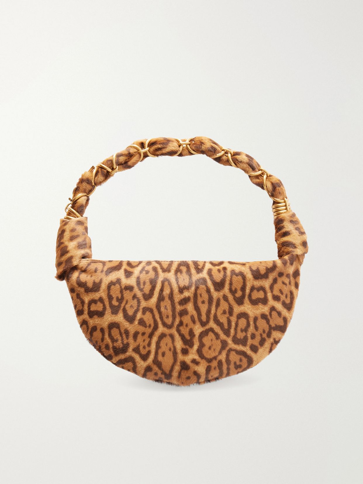 Amalia mini leopard-print calf hair shoulder bag