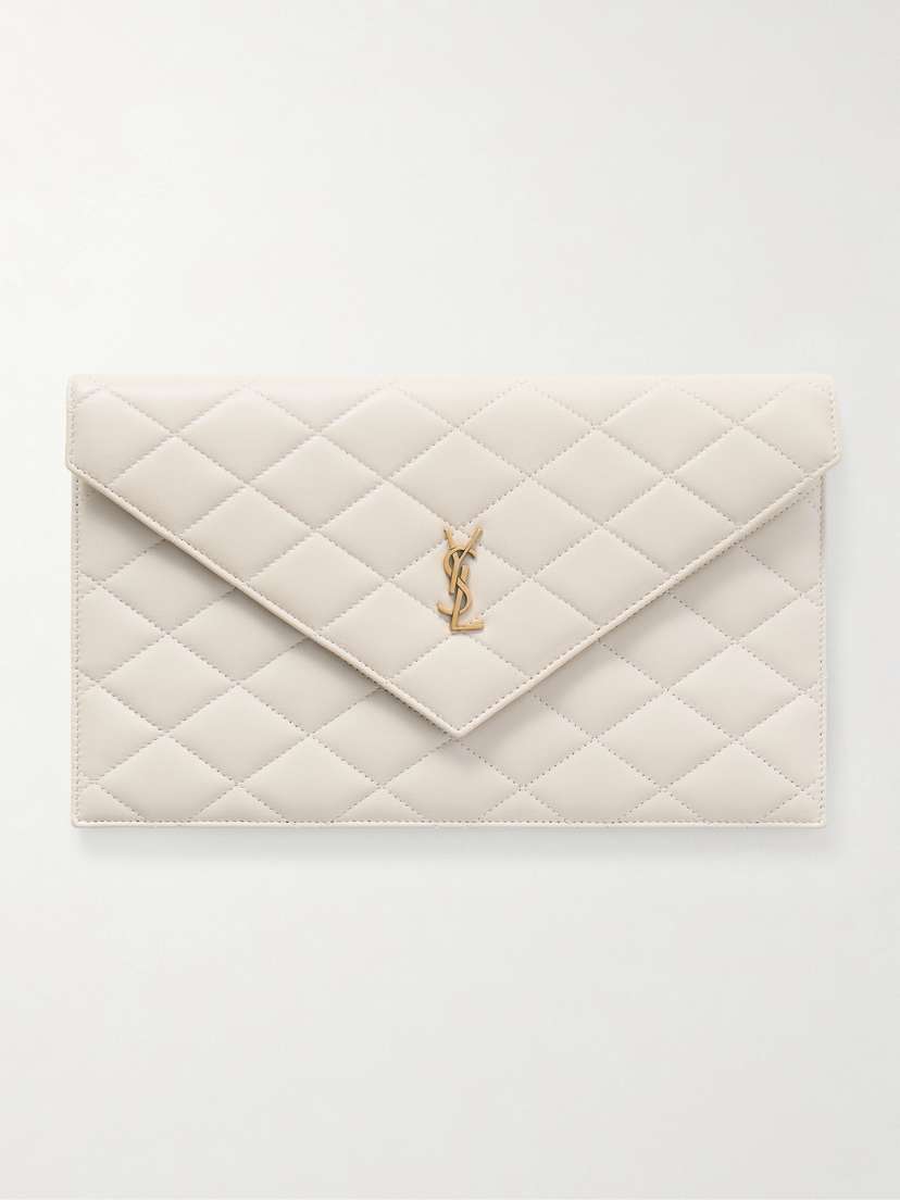 Saint Laurent Paris Matelassé Leather Pouch
