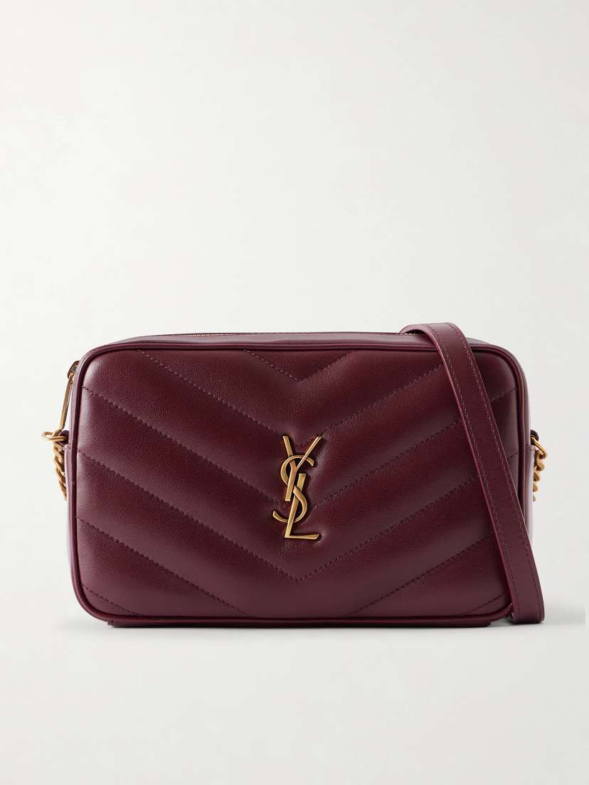Saint Laurent Loulou Quilted Textured-leather Shoulder Bag