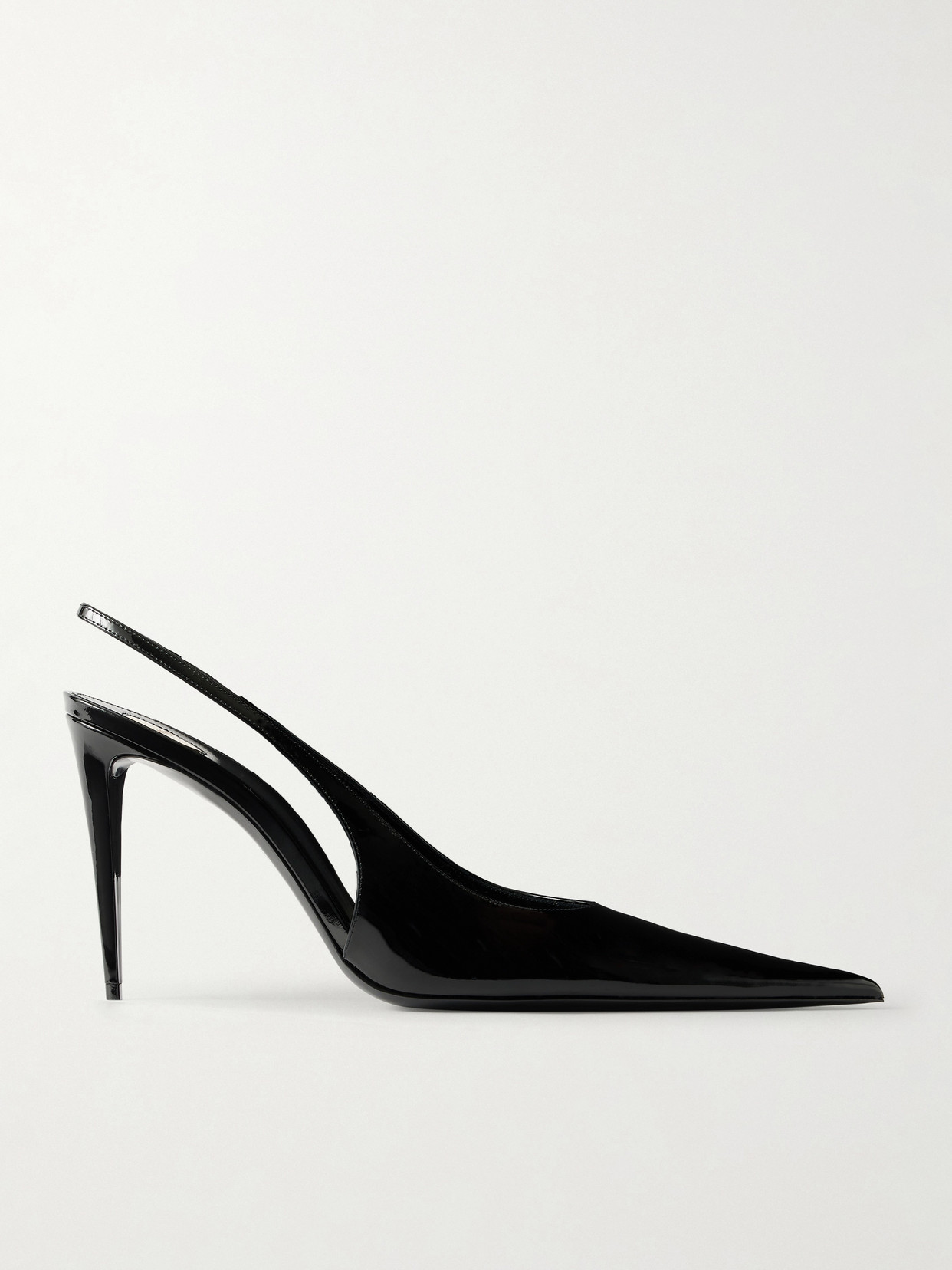 SAINT LAURENT - Guermantes Patent-leather Slingback Pumps - Black