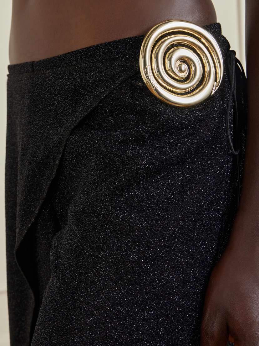 Oséree Lumiere Embellished Lurex Wide-leg Pareo Pants | Thumbnail 4 Oséree Lumiere Embellished Lurex Wide-leg Pareo Pants | Thumbnail 4