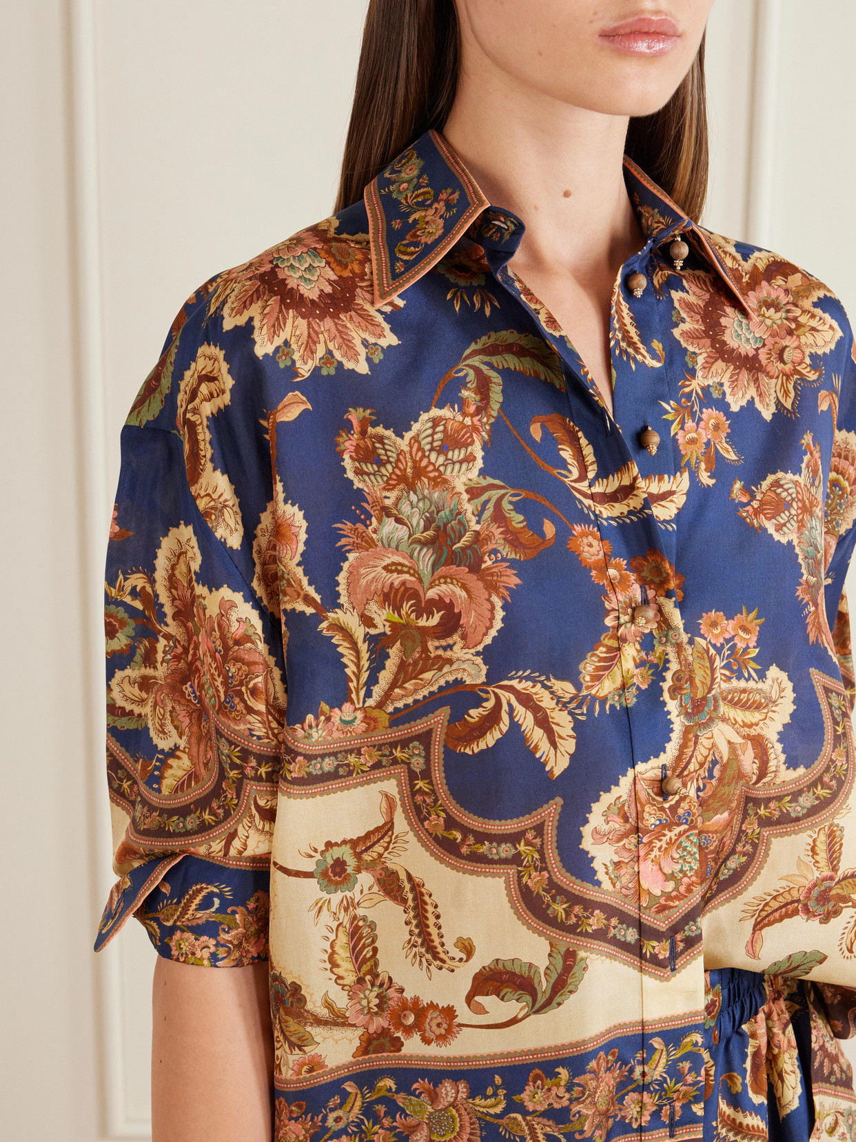 Aster Printed Silk Shirt