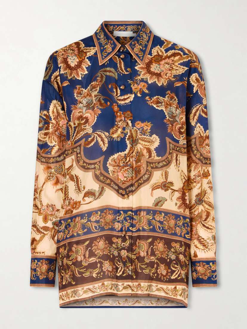 Zimmermann Aster Printed Silk Shirt