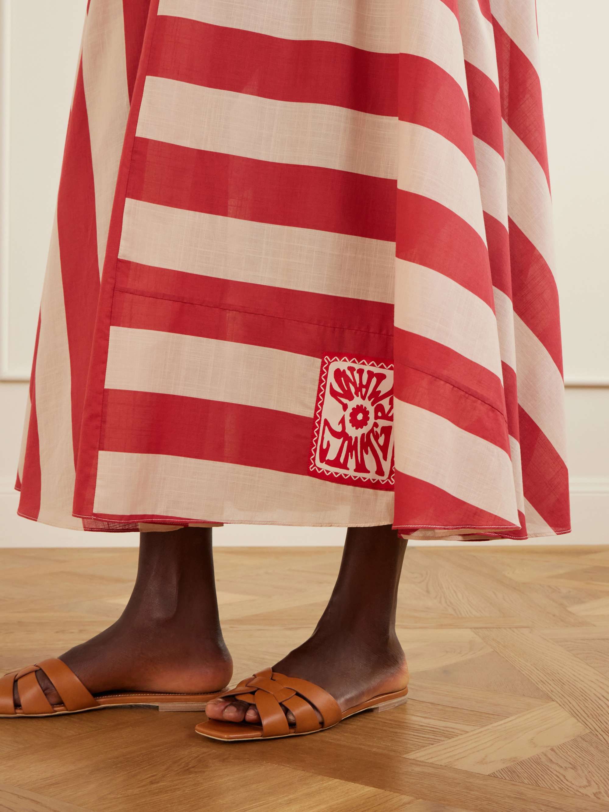 ZIMMERMANN Roselight striped cotton maxi dress | NET-A-PORTER