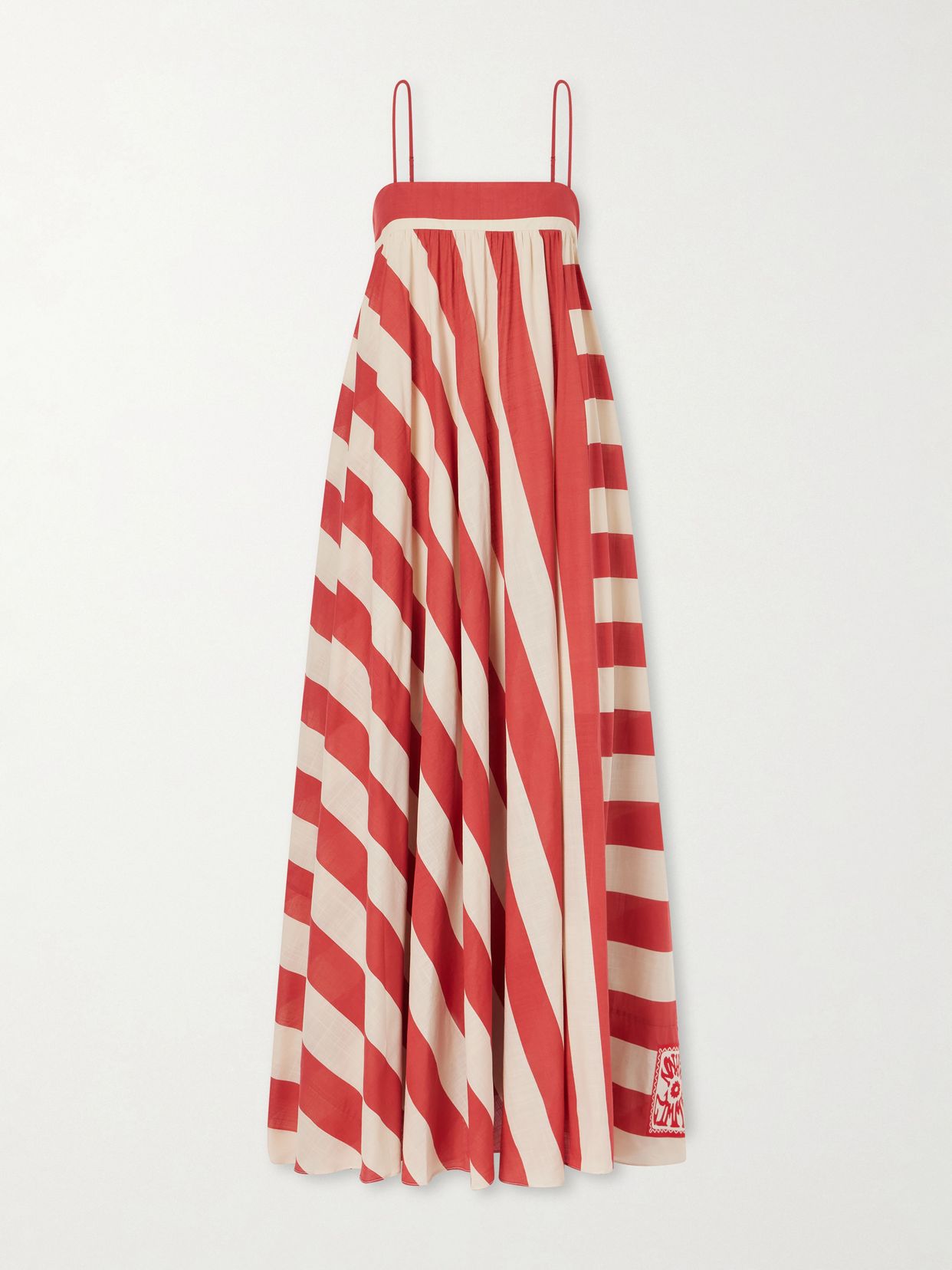 Roselight striped cotton maxi dress
