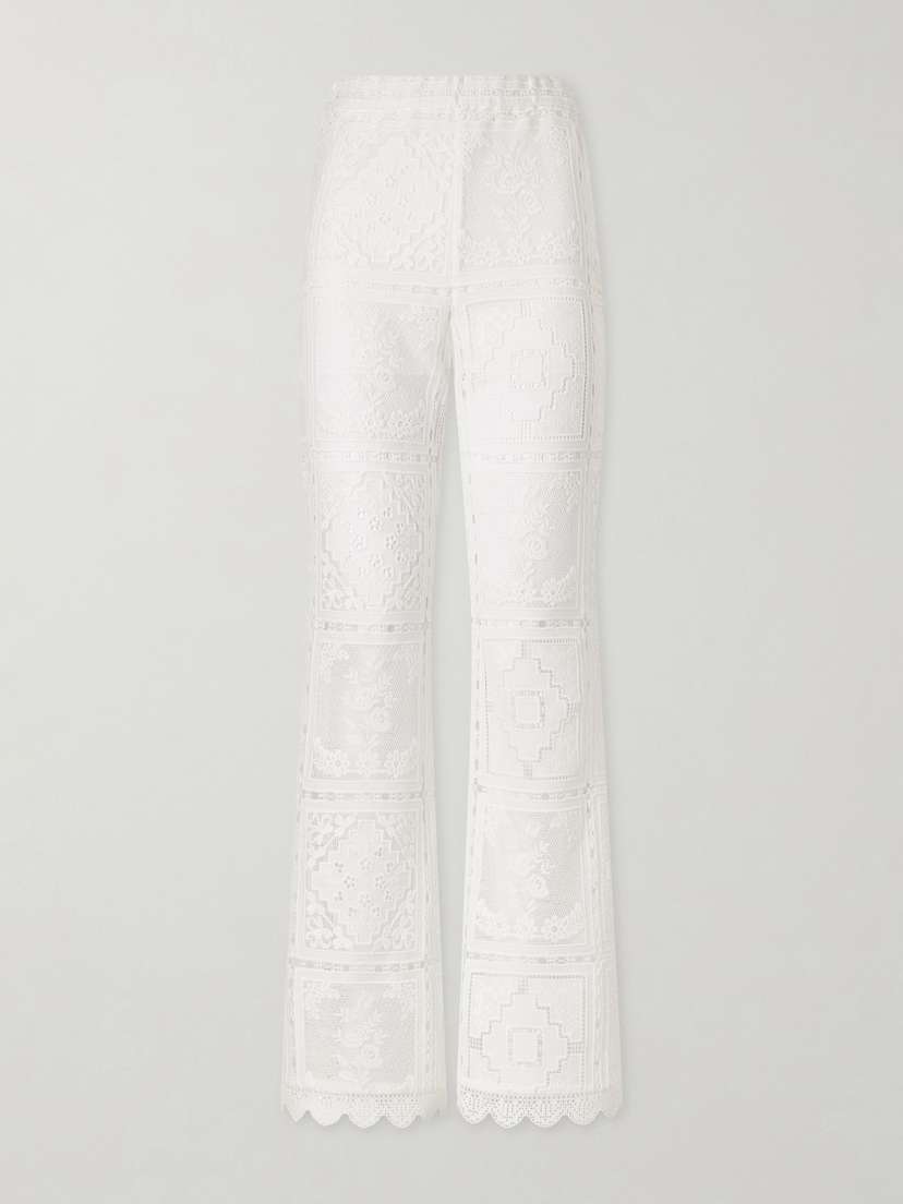 Zimmermann Aster Embroidered Mesh Flared Pants | Thumbnail 6 Zimmermann Aster Embroidered Mesh Flared Pants | Thumbnail 6