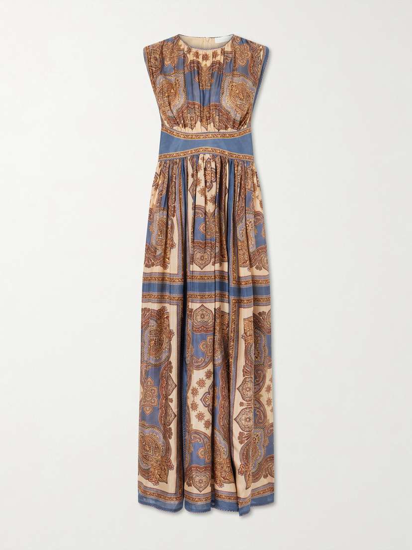 Zimmermann Mahon Gathered Printed Silk Maxi Dress | Thumbnail 5