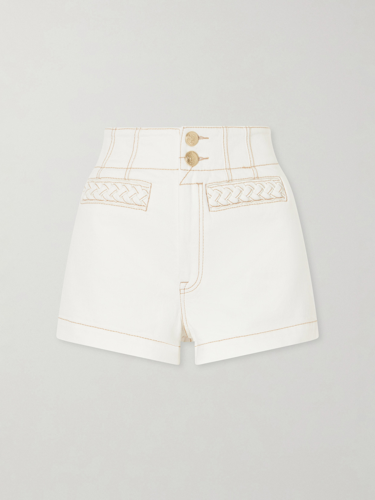 Zimmermann - Roselight Denim Shorts - Cream