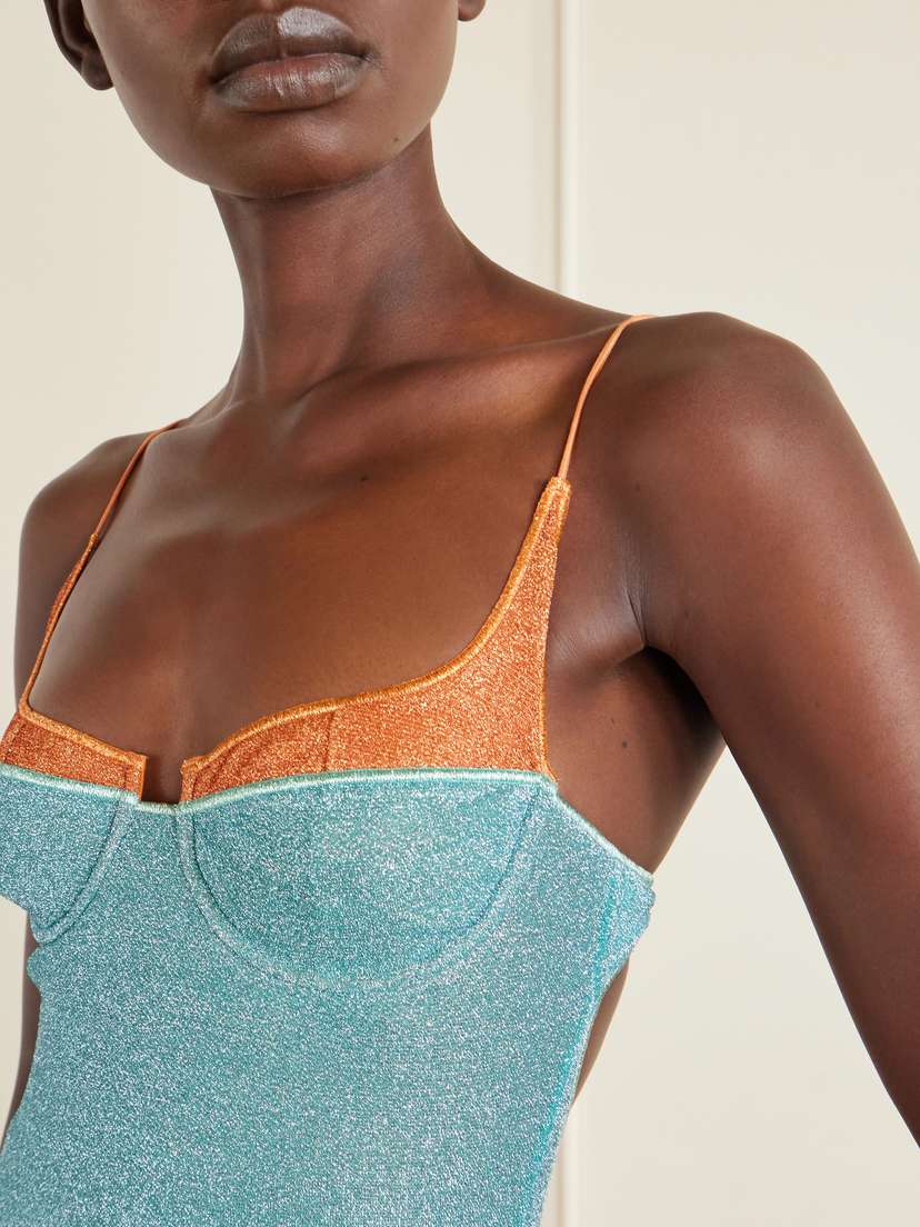 Oséree Lumiere Double Metallic Balconette Swimsuit | Thumbnail 4