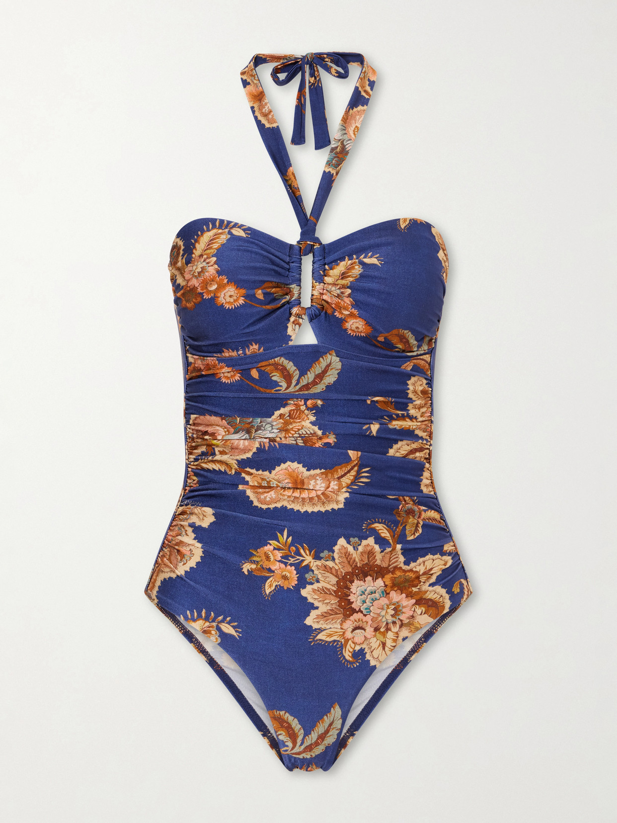 Zimmermann Aster Floral-print Swimsuit In Multi