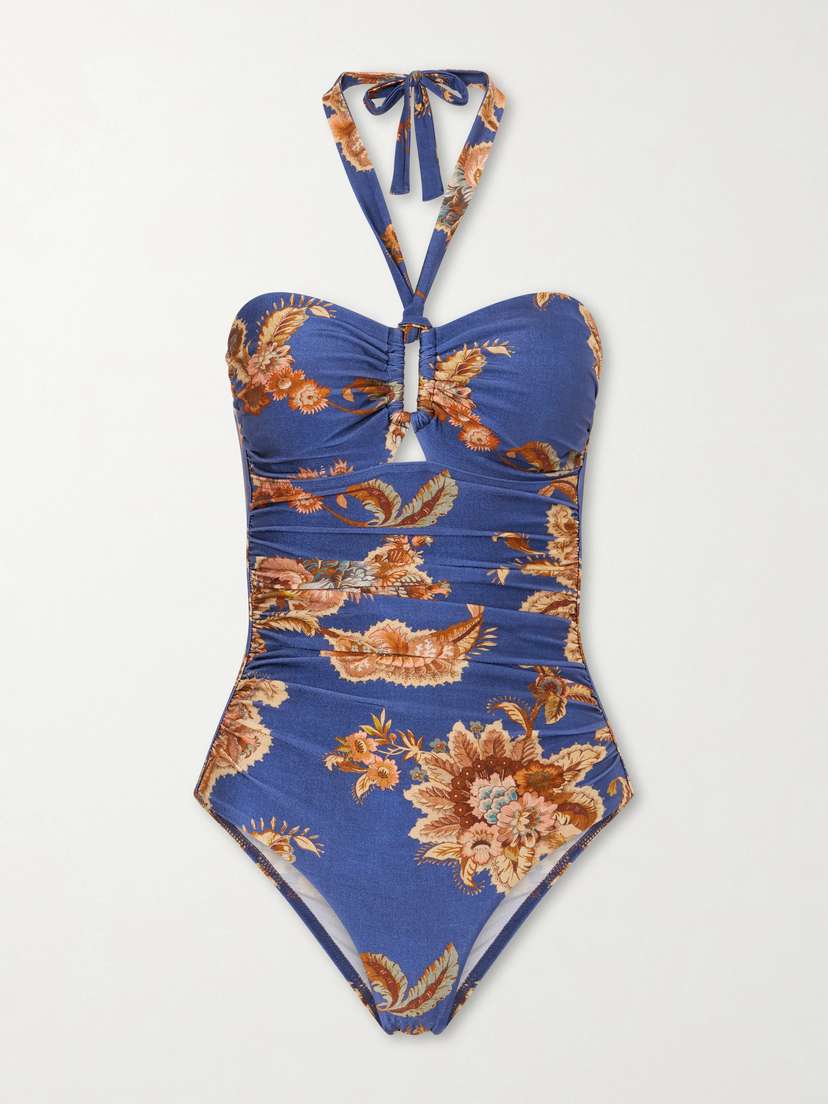 Zimmermann Aster Floral-print Swimsuit