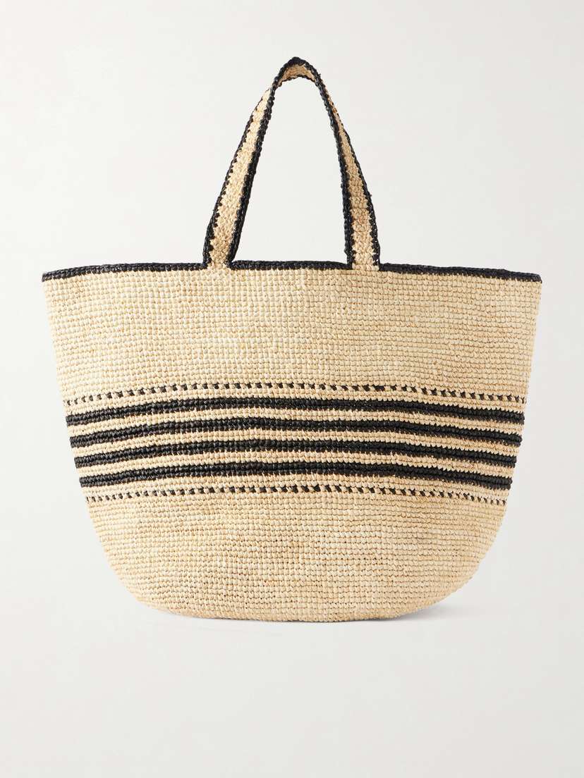 Lemlem Mira Striped Raffia Tote