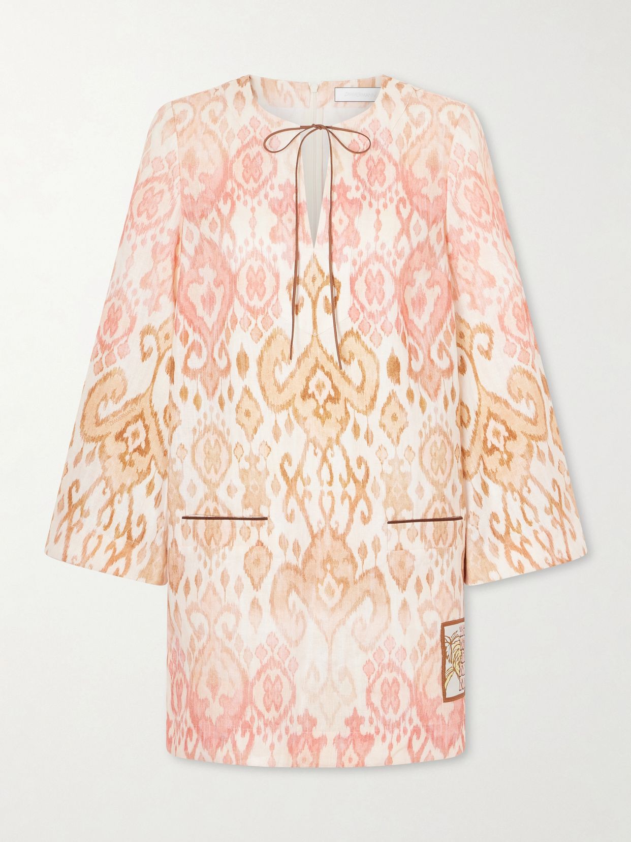 aster shift linen mini dress