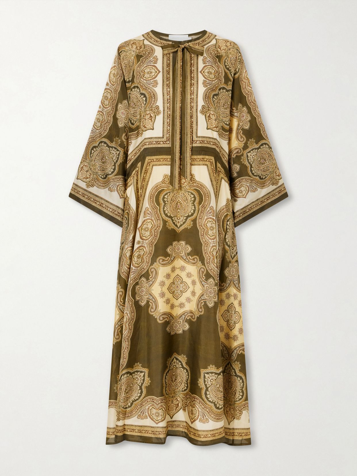 Mahon printed silk-satin midi dress