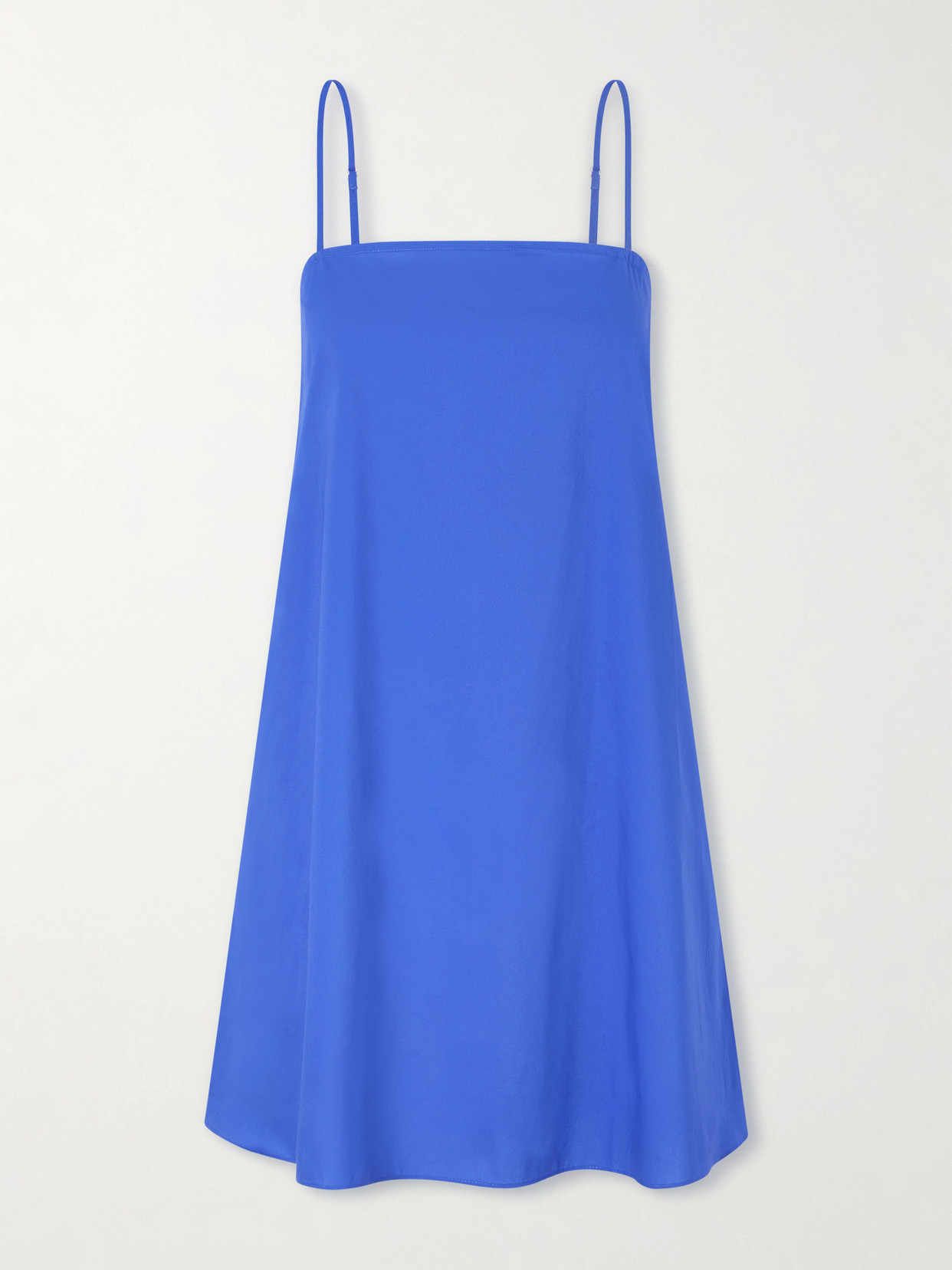 Faithfull Sorra Cotton-poplin Mini Dress In Blue